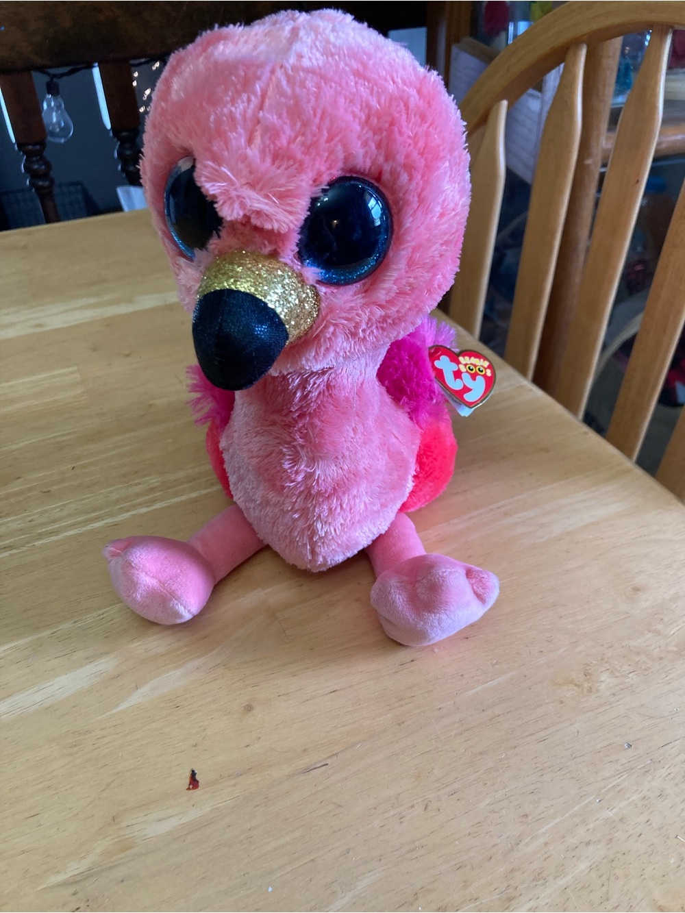 Ty Gilda Plush Flamingo in Pink and Magenta